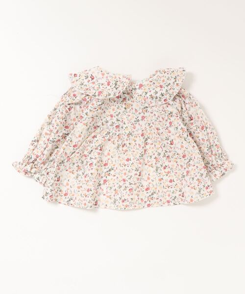 StompStamp（ストンプスタンプ）の「Coquette コケット　C231000 ﾋﾞｯｸ襟ﾌﾞﾗｳｽ（シャツ/ブラウス・キッズ・ホワイト・100cm/120cm/90cm/130cm/80ｃｍ/110cm）」の2枚目の写真