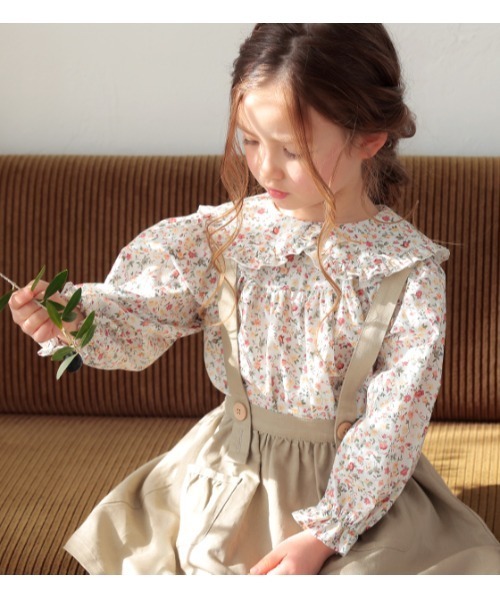 StompStamp（ストンプスタンプ）の「Coquette コケット　C231000 ﾋﾞｯｸ襟ﾌﾞﾗｳｽ（シャツ/ブラウス・キッズ・ホワイト・100cm/120cm/90cm/130cm/80ｃｍ/110cm）」の5枚目の写真