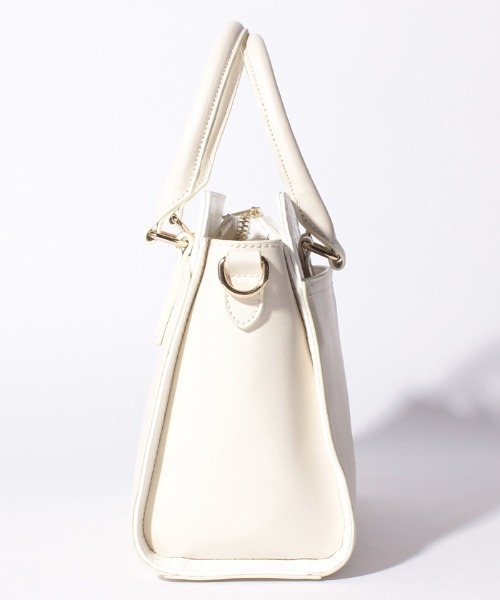 Pi（ピーアイ）の「スネーク型押し２WAYバッグ（ショルダーバッグ・レディース・ホワイト/ブラック/ピンク・FREE）」の7枚目の写真