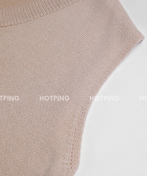 HOTPING（ホッピン）の「HOTPING サイドスリットVネックベスト（ベスト・レディース・アイボリー/ベージュ/ネイビー・FREE）」の18枚目の写真