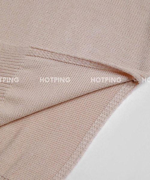 HOTPING（ホッピン）の「HOTPING サイドスリットVネックベスト（ベスト・レディース・アイボリー/ベージュ/ネイビー・FREE）」の6枚目の写真