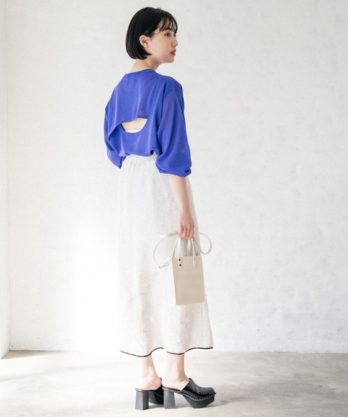 PAGEBOY（ページボーイ）の「レースジャガードパイピングスカート（スカート・レディース・ブラック/グレイッシュベージュ・FREE）」の9枚目の写真