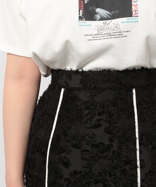 PAGEBOY（ページボーイ）の「レースジャガードパイピングスカート（スカート・レディース・ブラック/グレイッシュベージュ・FREE）」の15枚目の写真