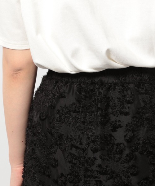 PAGEBOY（ページボーイ）の「レースジャガードパイピングスカート（スカート・レディース・ブラック/グレイッシュベージュ・FREE）」の4枚目の写真