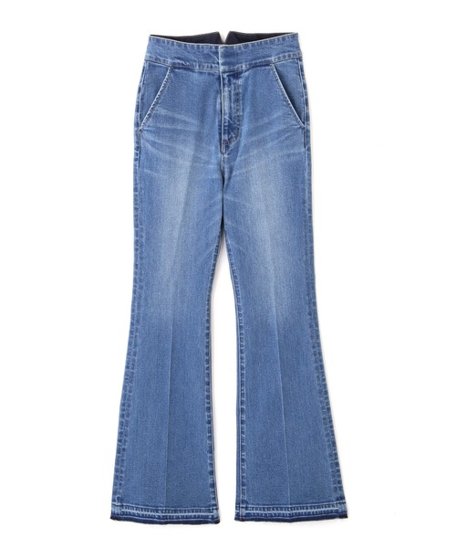 JILL STUART(ジルスチュアート)の「《Exclusive Line》ハイウエストフレアパンツ(デニムパンツ・レディース・ピンク/ブルー・0/2)」の3枚目の写真