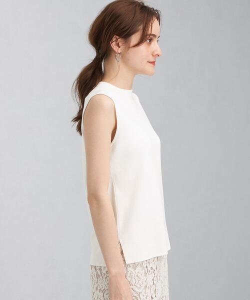 green label relaxing（グリーンレーベルリラクシング）の「[ 手洗い可能 ] CS ソウバリ バックボタン ノースリーブ プルオーバー ニット（ニット/セーター・レディース・ホワイト/ピンク/ブラウン・FREE）」の6枚目の写真