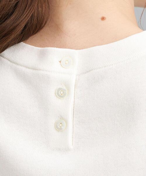 green label relaxing（グリーンレーベルリラクシング）の「[ 手洗い可能 ] CS ソウバリ バックボタン ノースリーブ プルオーバー ニット（ニット/セーター・レディース・ホワイト/ピンク/ブラウン・FREE）」の18枚目の写真