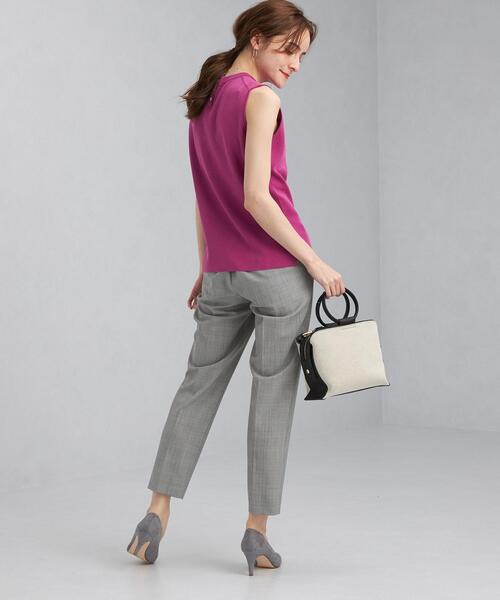 green label relaxing（グリーンレーベルリラクシング）の「[ 手洗い可能 ] CS ソウバリ バックボタン ノースリーブ プルオーバー ニット（ニット/セーター・レディース・ホワイト/ピンク/ブラウン・FREE）」の19枚目の写真