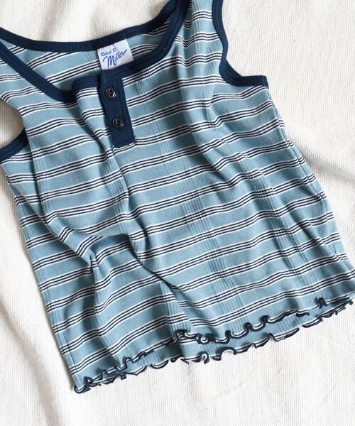 【関税込み】BLUEMARBLE オレンジ クロップド ヘンリーネック セール】【SHIPS別注】miller:クロップドヘンリーネック(タンク