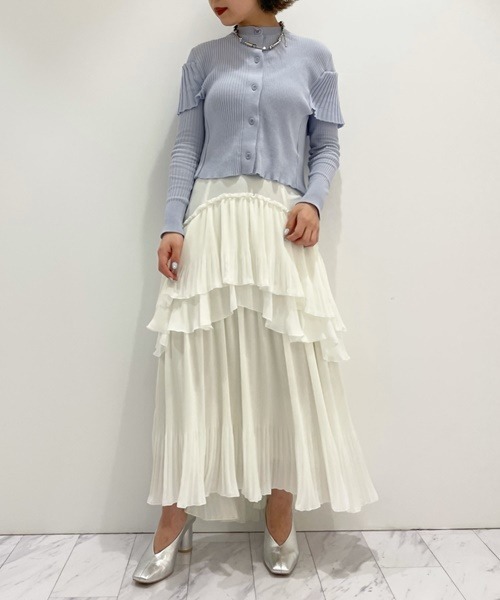 ＊最終値下げ＊ラスト１点＊新品＊【FURFUR】フリルカラーリブカーディガン 最終値下げ＊ラスト1点＊新品＊【FURFUR】フリルカラーリブ