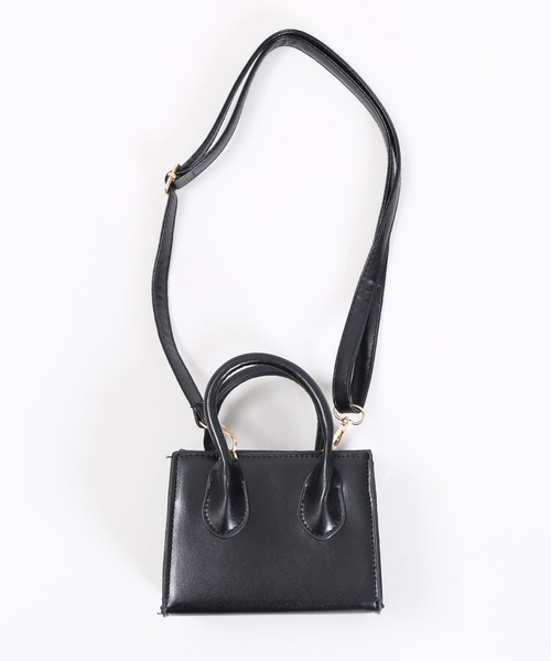 WC（ダブル シー）の「ミニハンドルスクエアバッグ（ショルダーバッグ・レディース・アイボリー/ブラック/ブラウン・FREE）」の2枚目の写真