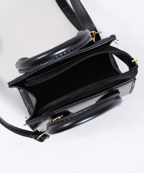 WC（ダブル シー）の「ミニハンドルスクエアバッグ（ショルダーバッグ・レディース・アイボリー/ブラック/ブラウン・FREE）」の10枚目の写真