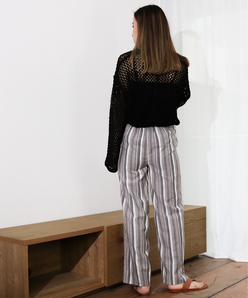 Per sist ence（パーシエンス）の「Per sist ence/パーシエンス　透かし編みチュニック（ニット/セーター・レディース・ブラック/オフホワイト/オレンジ・FREE）」の14枚目の写真