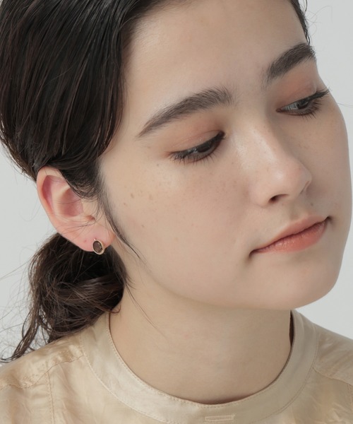 Sol K10スモーキークォーツオーバルピアス ピアス 両耳用 Pas Tierra パティエラ のファッション通販 Zozotown