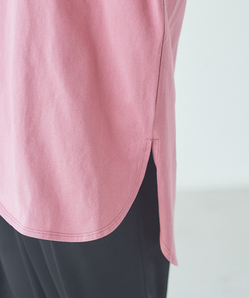 abahouse mavie（アバハウスマヴィ）の「【EC先行販売】モックネックチュニック（Tシャツ/カットソー・レディース・ホワイト/チャコールグレー/ブラック/スモークピンク・フリー）」の19枚目の写真