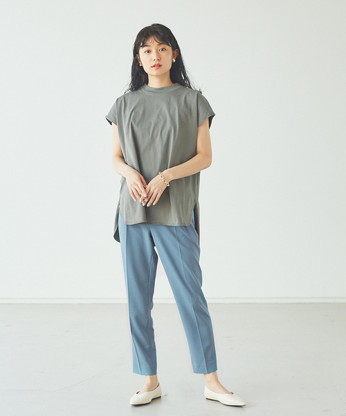 abahouse mavie（アバハウスマヴィ）の「【EC先行販売】モックネックチュニック（Tシャツ/カットソー・レディース・ホワイト/チャコールグレー/ブラック/スモークピンク・フリー）」の22枚目の写真