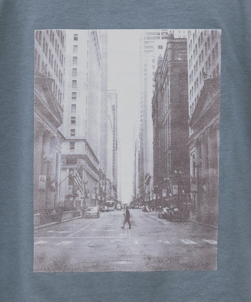 PairPair（ペアペア）の「バッグフォトプリントリンガーT（ユニセックス）（Tシャツ/カットソー・レディース・アイボリー/スミクロ/グレイッシュブルー・MEDIUM/LARGE）」の22枚目の写真