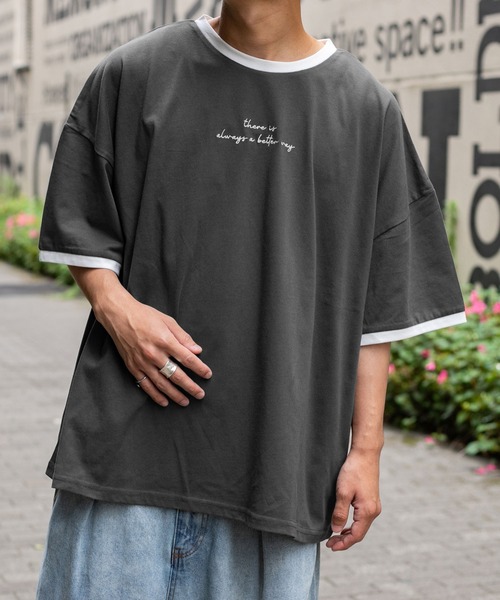 PairPair（ペアペア）の「バッグフォトプリントリンガーT（ユニセックス）（Tシャツ/カットソー・レディース・アイボリー/スミクロ/グレイッシュブルー・MEDIUM/LARGE）」の21枚目の写真