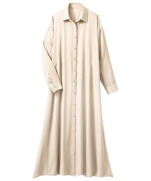 GeeRA（ジーラ）の「バックプリーツシャツワンピース（シャツワンピース・レディース・アイボリー/ネイビー/ベージュ・X-LARGE/LARGE/MEDIUM）」の10枚目の写真