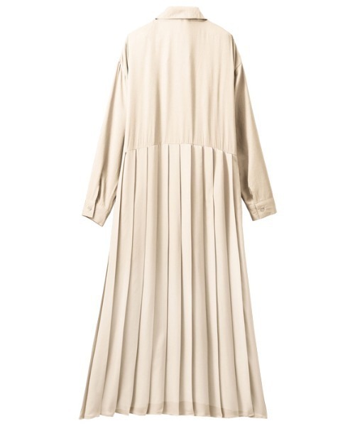 GeeRA（ジーラ）の「バックプリーツシャツワンピース（シャツワンピース・レディース・アイボリー/ネイビー/ベージュ・X-LARGE/LARGE/MEDIUM）」の11枚目の写真