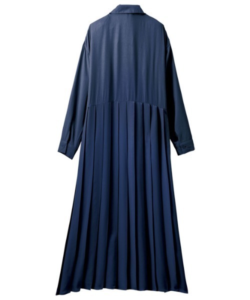 GeeRA（ジーラ）の「バックプリーツシャツワンピース（シャツワンピース・レディース・アイボリー/ネイビー/ベージュ・X-LARGE/LARGE/MEDIUM）」の15枚目の写真