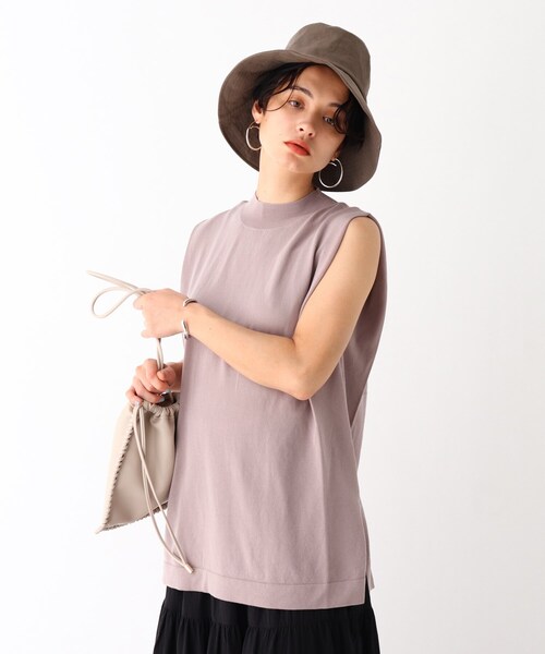 OPAQUE.CLIP（オペークドットクリップ）の「◆タックフレンチスリーブニット【WEB限定カラー・サイズ】（ニット/セーター・レディース・ブラック/サンドベージュ/ガンメタ/ホワイト系/オリーブ系3・38/40/42）」の3枚目の写真