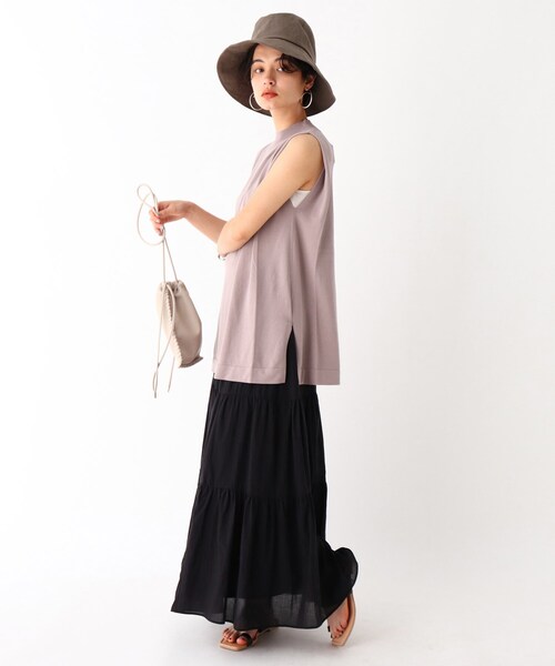 OPAQUE.CLIP（オペークドットクリップ）の「◆タックフレンチスリーブニット【WEB限定カラー・サイズ】（ニット/セーター・レディース・ブラック/サンドベージュ/ガンメタ/ホワイト系/オリーブ系3・38/40/42）」の17枚目の写真