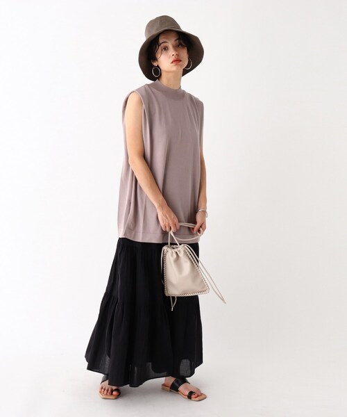 OPAQUE.CLIP（オペークドットクリップ）の「◆タックフレンチスリーブニット【WEB限定カラー・サイズ】（ニット/セーター・レディース・ブラック/サンドベージュ/ガンメタ/ホワイト系/オリーブ系3・38/40/42）」の19枚目の写真