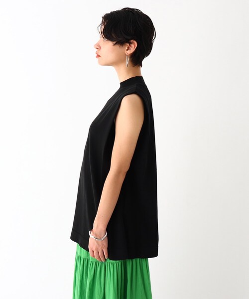 OPAQUE.CLIP（オペークドットクリップ）の「◆タックフレンチスリーブニット【WEB限定カラー・サイズ】（ニット/セーター・レディース・ブラック/サンドベージュ/ガンメタ/ホワイト系/オリーブ系3・38/40/42）」の8枚目の写真