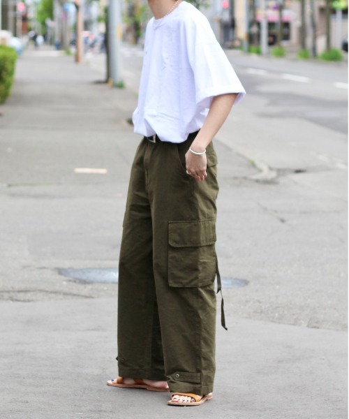 y/m by れぽすけ(イムバイレポスケ)の「ワイドミリタリーパンツ(カーゴパンツ・メンズ・ブラック/カーキ・MEDIUM/LARGE)」の20枚目の写真