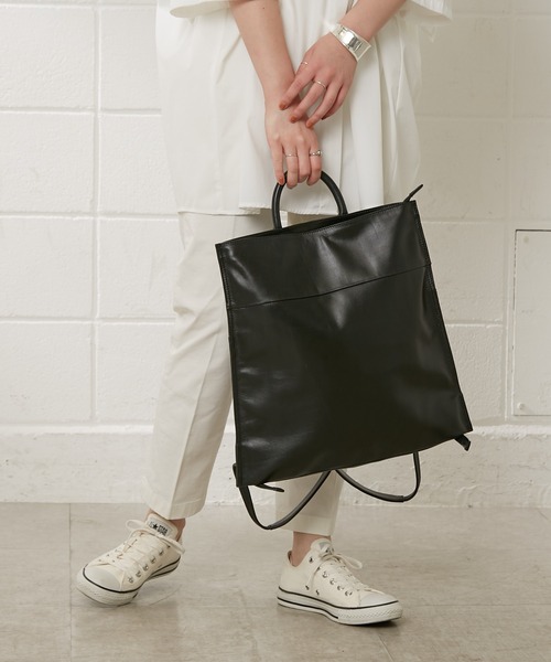 ear PAPILLONNER（イアパピヨネ）の「ぺったんリュック（バックパック/リュック・レディース・ブラック/グレー・FREE）」の20枚目の写真