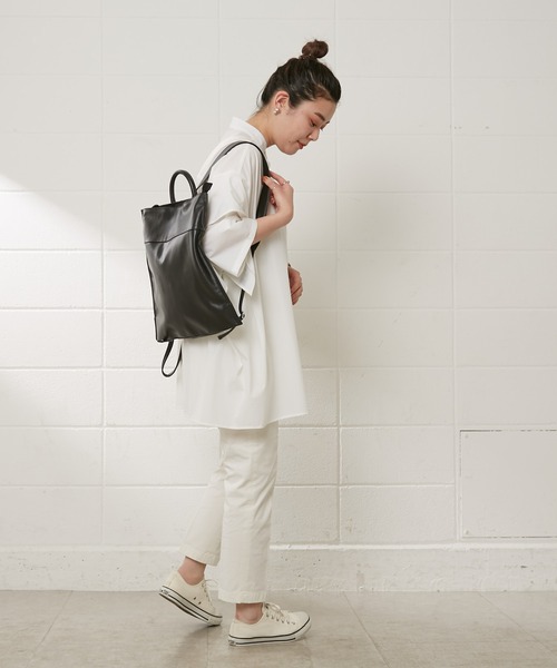 ear PAPILLONNER（イアパピヨネ）の「ぺったんリュック（バックパック/リュック・レディース・ブラック/グレー・FREE）」の21枚目の写真