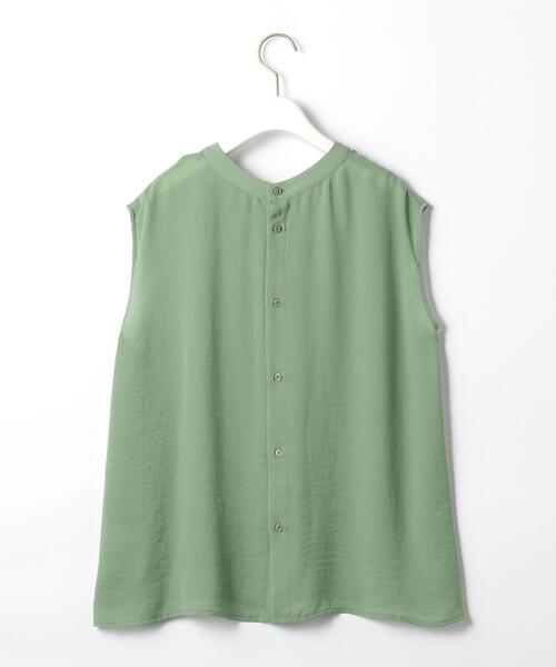 closet story（クローゼットストーリー）の「＜closet story（クローゼットストーリー）＞ジョーゼット バックボタン フレンチスリーブ ブラウス -手洗い可能-（シャツ/ブラウス・レディース・ライム/ダークグレー/ナチュラル・FREE）」の16枚目の写真