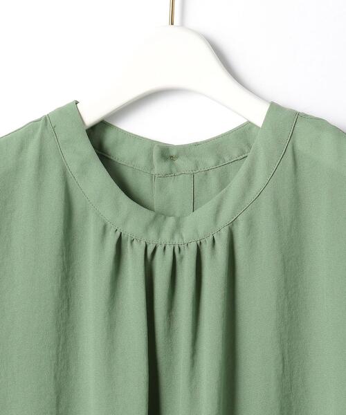 closet story（クローゼットストーリー）の「＜closet story（クローゼットストーリー）＞ジョーゼット バックボタン フレンチスリーブ ブラウス -手洗い可能-（シャツ/ブラウス・レディース・ライム/ダークグレー/ナチュラル・FREE）」の17枚目の写真