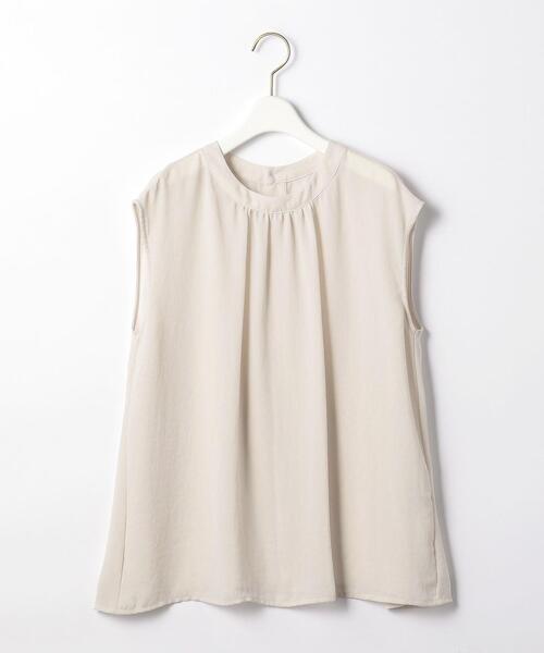 closet story（クローゼットストーリー）の「＜closet story（クローゼットストーリー）＞ジョーゼット バックボタン フレンチスリーブ ブラウス -手洗い可能-（シャツ/ブラウス・レディース・ライム/ダークグレー/ナチュラル・FREE）」の12枚目の写真