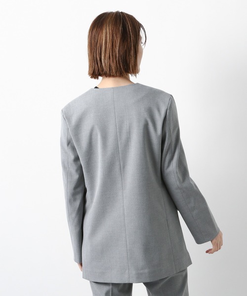 Apploberry アプロベリー ノーカラージャケット シルバー レース