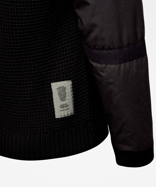 G-STAR（ジースター）の「WOVEN MIX KNITTED SWEATER/ロゴ/セーター（ニット/セーター・メンズ・オリーブ/ダークブラック・SMALL/X-SMALL/X-LARGE/LARGE/MEDIUM）」の3枚目の写真