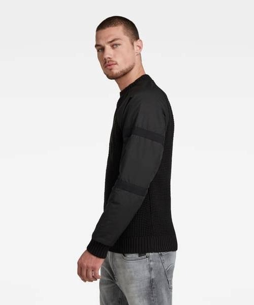 G-STAR（ジースター）の「WOVEN MIX KNITTED SWEATER/ロゴ/セーター（ニット/セーター・メンズ・オリーブ/ダークブラック・SMALL/X-SMALL/X-LARGE/LARGE/MEDIUM）」の12枚目の写真