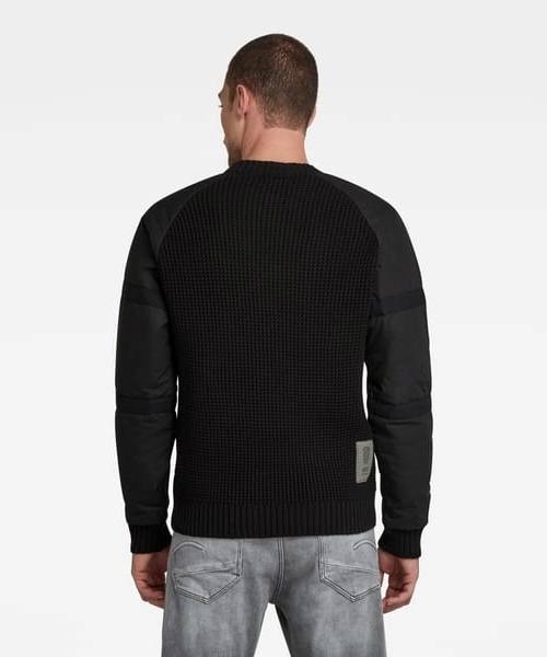 G-STAR（ジースター）の「WOVEN MIX KNITTED SWEATER/ロゴ/セーター（ニット/セーター・メンズ・オリーブ/ダークブラック・SMALL/X-SMALL/X-LARGE/LARGE/MEDIUM）」の13枚目の写真