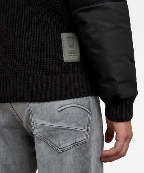 G-STAR（ジースター）の「WOVEN MIX KNITTED SWEATER/ロゴ/セーター（ニット/セーター・メンズ・オリーブ/ダークブラック・SMALL/X-SMALL/X-LARGE/LARGE/MEDIUM）」の14枚目の写真