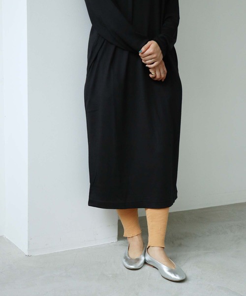cardo fabrica(カルドファブリカ)の「◇オーガニックWガーゼ レギンス(レギンス/スパッツ・レディース・ブラック/キナリ/オレンジ・FREE)」の6枚目の写真