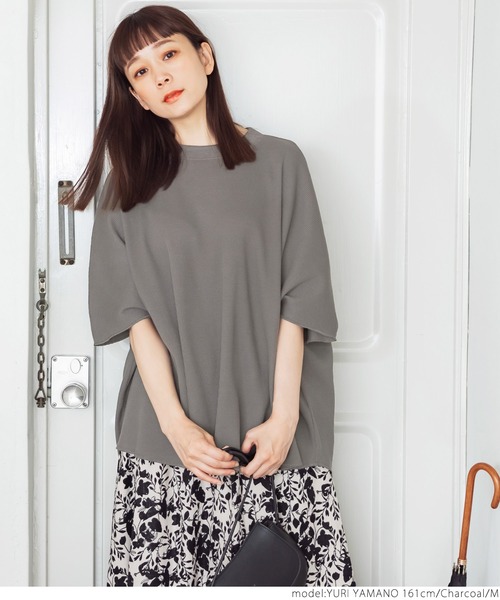 coca(coca)(コカ)の「ラフワッフルモモンガトップス(Tシャツ/カットソー・レディース・ブラック/チャコールグレー・M/L)」の5枚目の写真