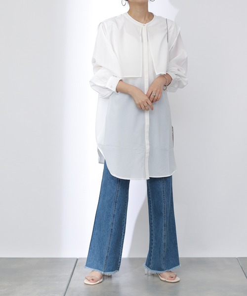 COLONY 2139（コロニートゥーワンスリーナイン）の「セーラーカラーブラウス（シャツ/ブラウス・レディース・ブラック/オフホワイト・FREE）」の12枚目の写真