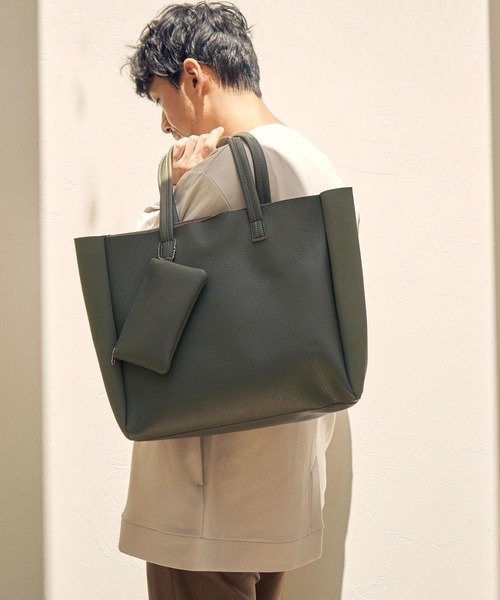 ikka(イッカ)の「シュリンクワイドトートバッグ(トートバッグ・メンズ・ライトグレー/ブラック/オリーブ/ネイビー・FREE)」の17枚目の写真