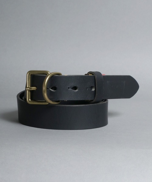 Levi's（リーバイス）の「【Levi's】別注 スクエアバックル 30mm 刻印 レザーベルト（ベルト・メンズ・ブラック/ブラウン・FREE）」の2枚目の写真