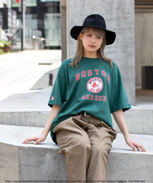 Munsingwear Grand-Slam(マンシングウェア グランドスラム)の「MLB×Munsingwear コラボレーションTシャツ(Tシャツ/カットソー・メンズ・グレー/ホワイト/グリーン・S/L/XL/M)」の9枚目の写真