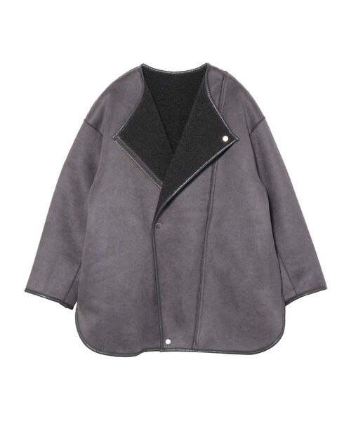 LAGUNAMOON（ラグナムーン）の「ボアフェイクムートンリバーシブルコート（その他アウター・レディース・アイボリー/チャコールグレー/モカ・FREE）」の15枚目の写真