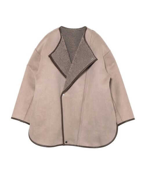 LAGUNAMOON（ラグナムーン）の「ボアフェイクムートンリバーシブルコート（その他アウター・レディース・アイボリー/チャコールグレー/モカ・FREE）」の21枚目の写真