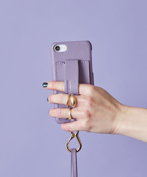 HASHIBAMI（ハシバミ）の「【HASHIBAMI】カラバッシュ ストラップ iPhoneケース ※iPhone 7/8/SE(第2/第3世代) 用（スマホケース/カバー・レディース・シルバー/グレイッシュベージュ/ブラック/イエロー/グレイッシュブルー/モスグリーン/ライラック/オレンジ/ナチュラル/ブルーパープル/ボルドー/ネイビー/ライトグリーン/コーラルピンク/マルチ/サンドベージュ/ブラウン/ベビーピンク/ゴールド/レモンイエロー/アクア・FREE）」の11枚目の写真