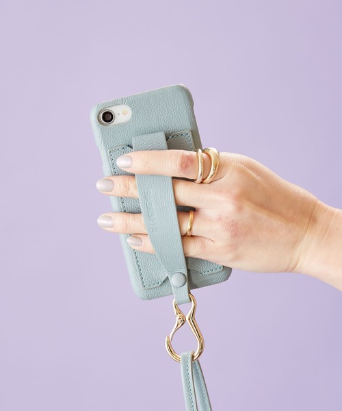 HASHIBAMI（ハシバミ）の「【HASHIBAMI】カラバッシュ ストラップ iPhoneケース ※iPhone 7/8/SE(第2/第3世代) 用（スマホケース/カバー・レディース・シルバー/グレイッシュベージュ/ブラック/イエロー/グレイッシュブルー/モスグリーン/ライラック/オレンジ/ナチュラル/ブルーパープル/ボルドー/ネイビー/ライトグリーン/コーラルピンク/マルチ/サンドベージュ/ブラウン/ベビーピンク/ゴールド/レモンイエロー/アクア・FREE）」の10枚目の写真